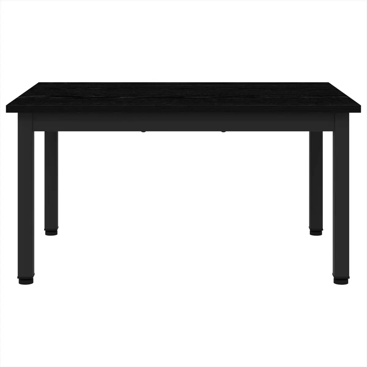Black Coffee Table Modern Rectangular Living Room Accent Furniture 70x50x36cm
