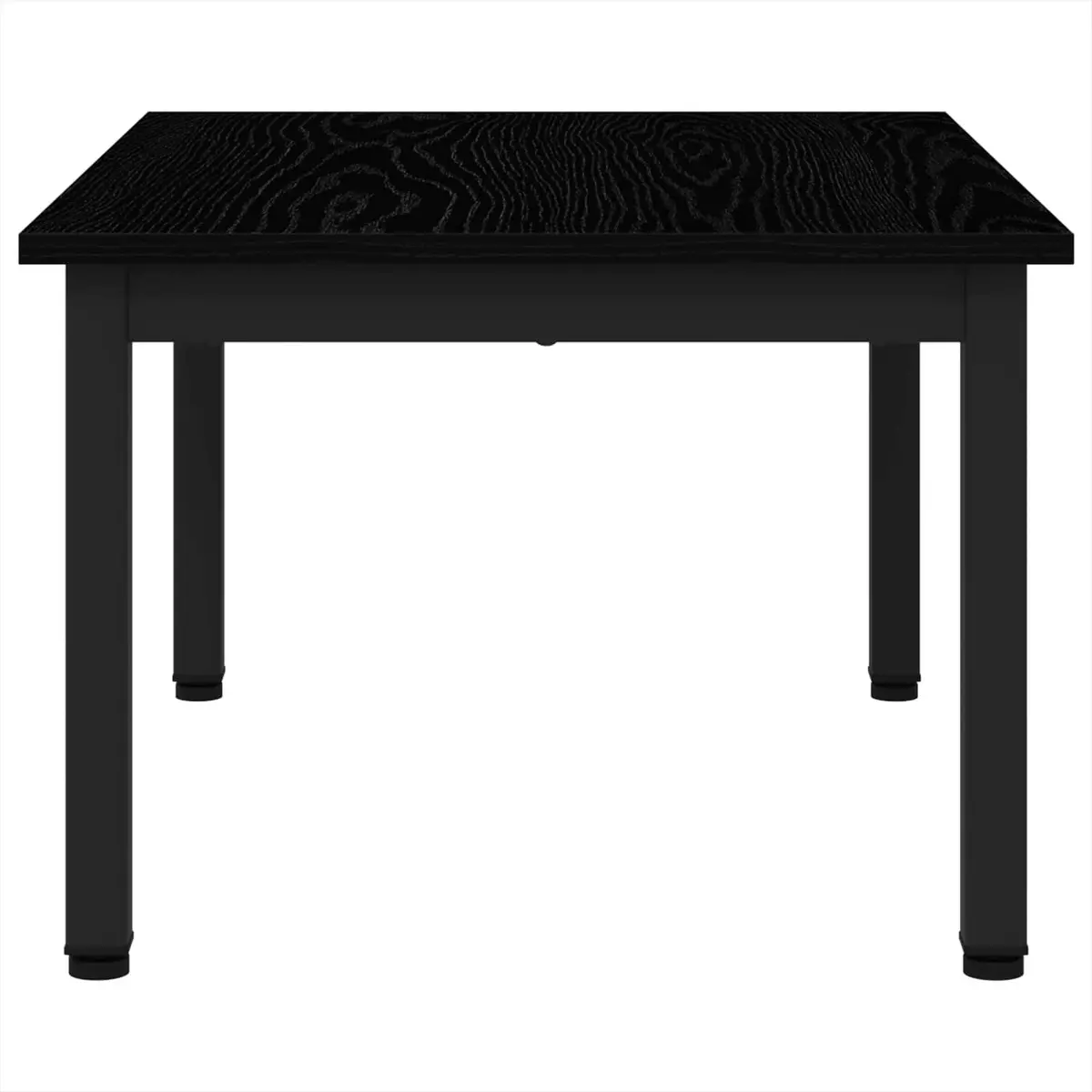Black Coffee Table Modern Rectangular Living Room Accent Furniture 70x50x36cm