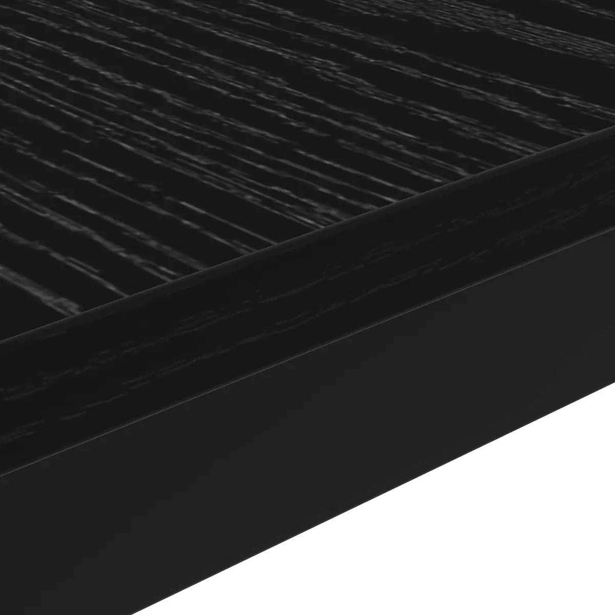 Black Coffee Table Modern Rectangular Living Room Accent Furniture 70x50x36cm