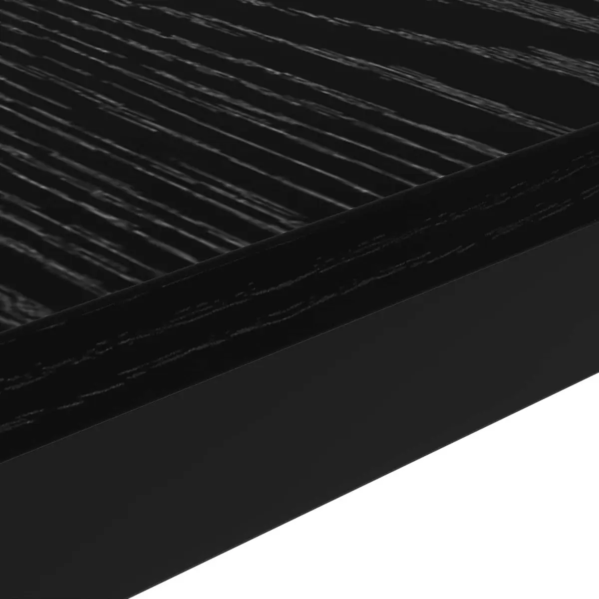 Coffee Table Black Rectangular Modern Living Room Accent Table Engineered Wood
