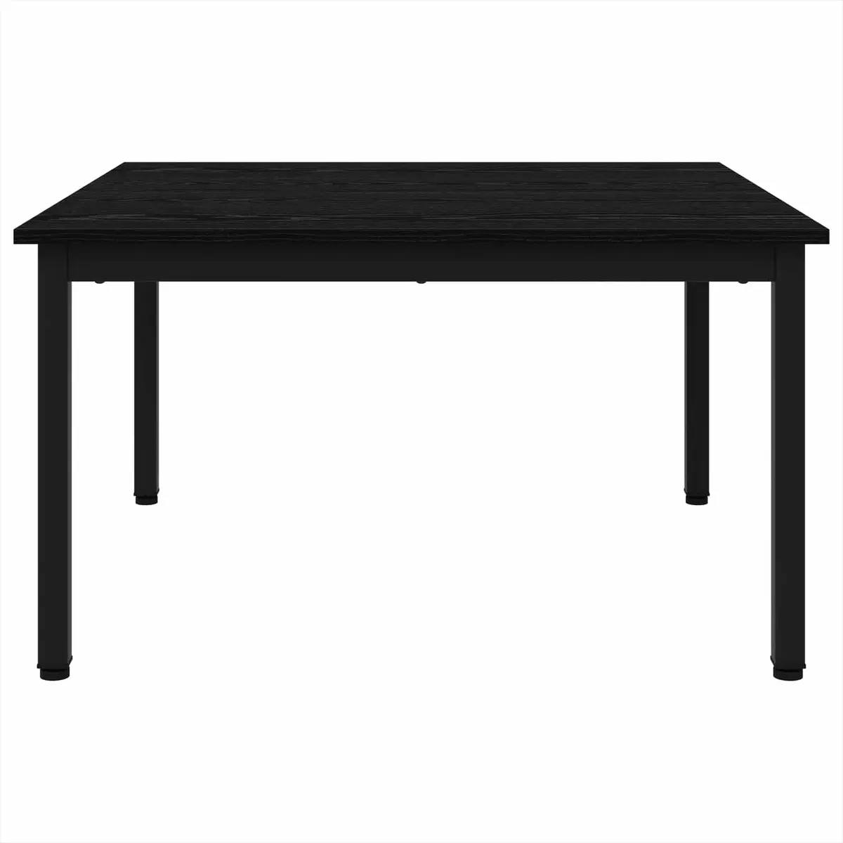 Coffee Table Rectangular Engineered Wood Black 80 x 80 x 45 cm Modern Minimalist with Metal Legs