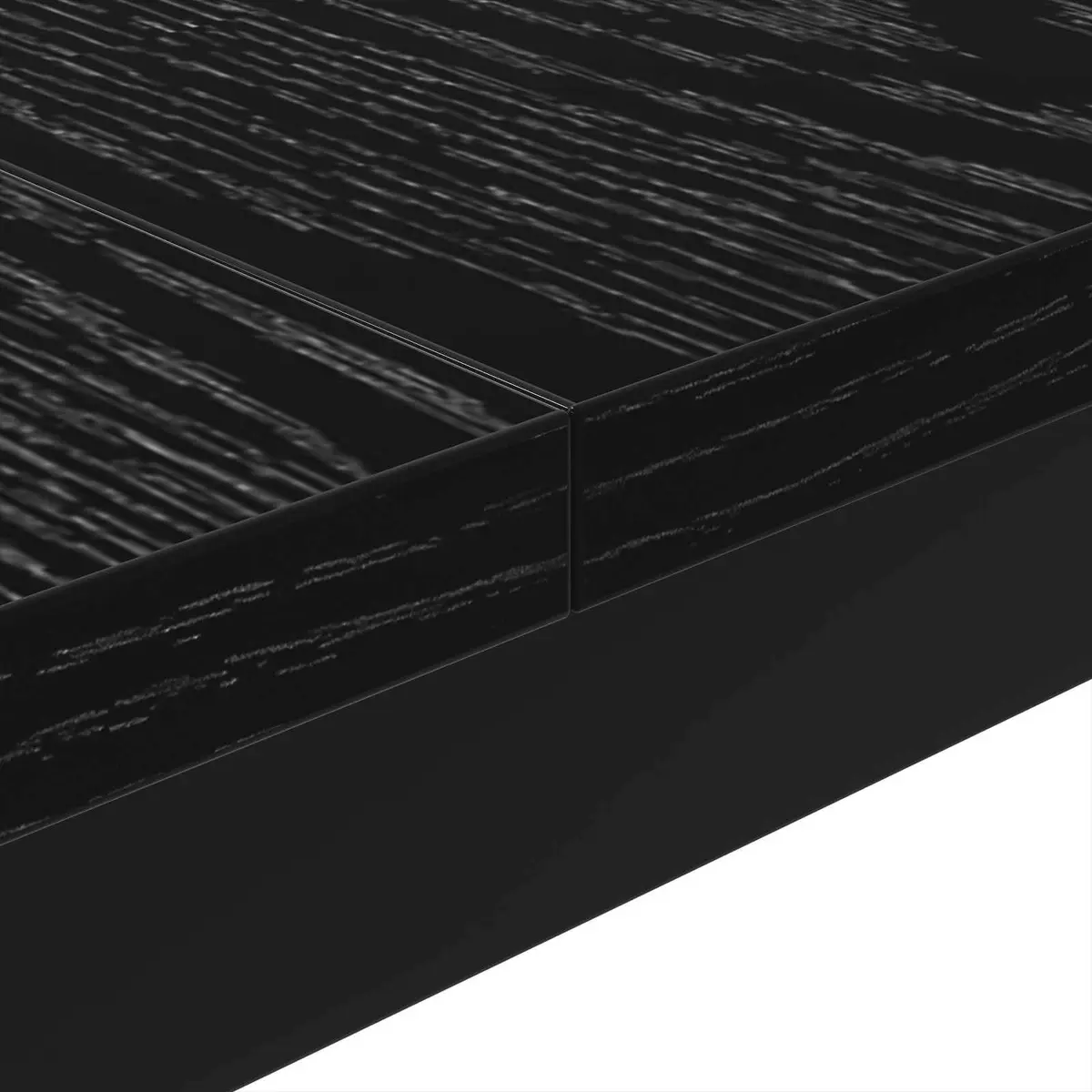 Coffee Table Rectangular Engineered Wood Black 80 x 80 x 45 cm Modern Minimalist with Metal Legs