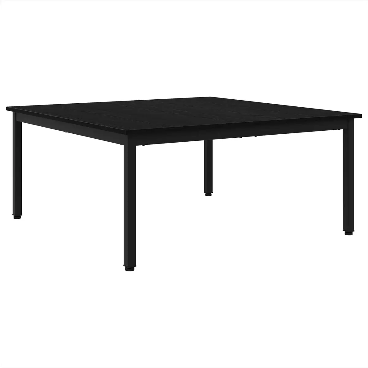 Coffee Table Black Oak 100x100x45cm Modern Living Room Accent Furniture