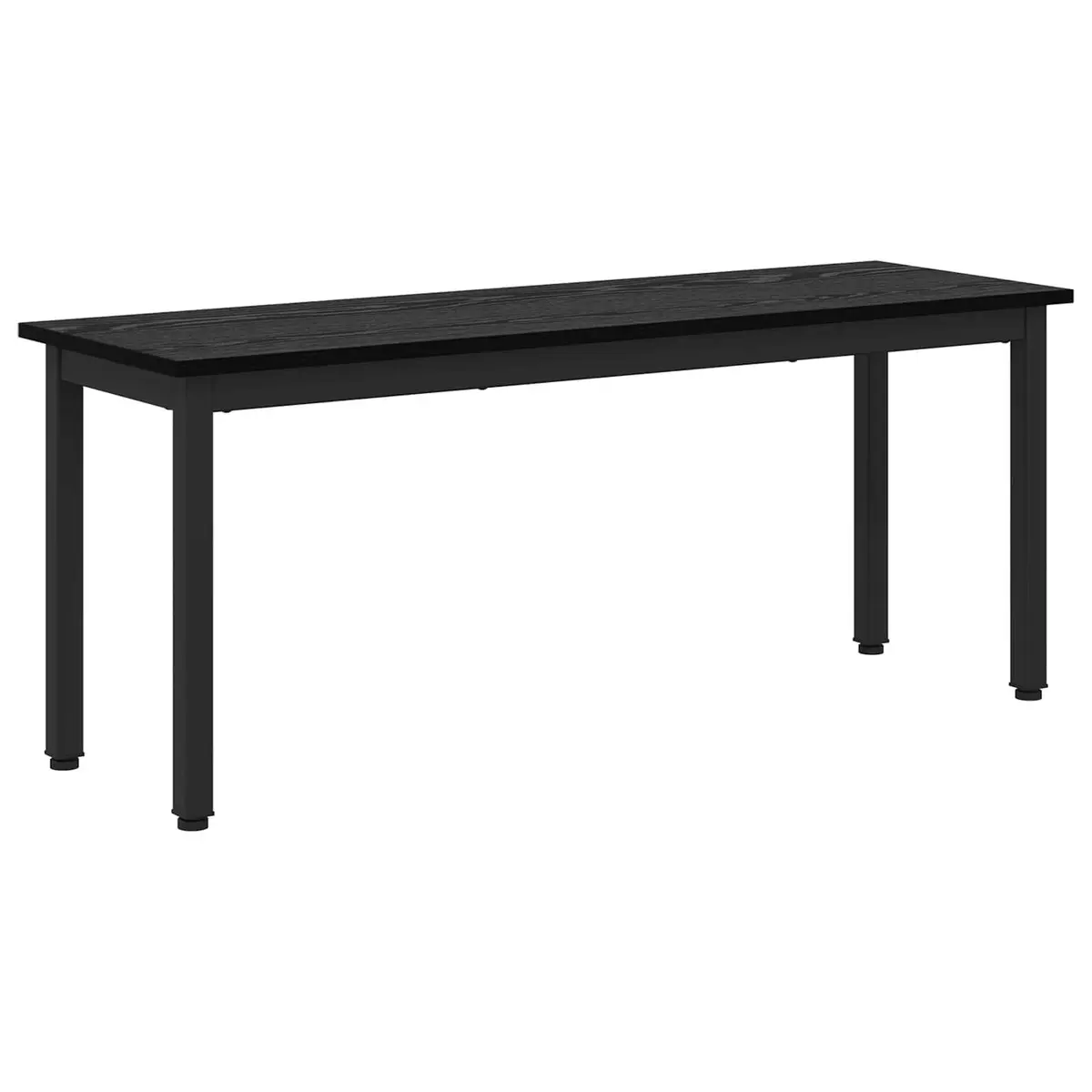 Dining Bench Engineered Wood Rectangle Black Modern
