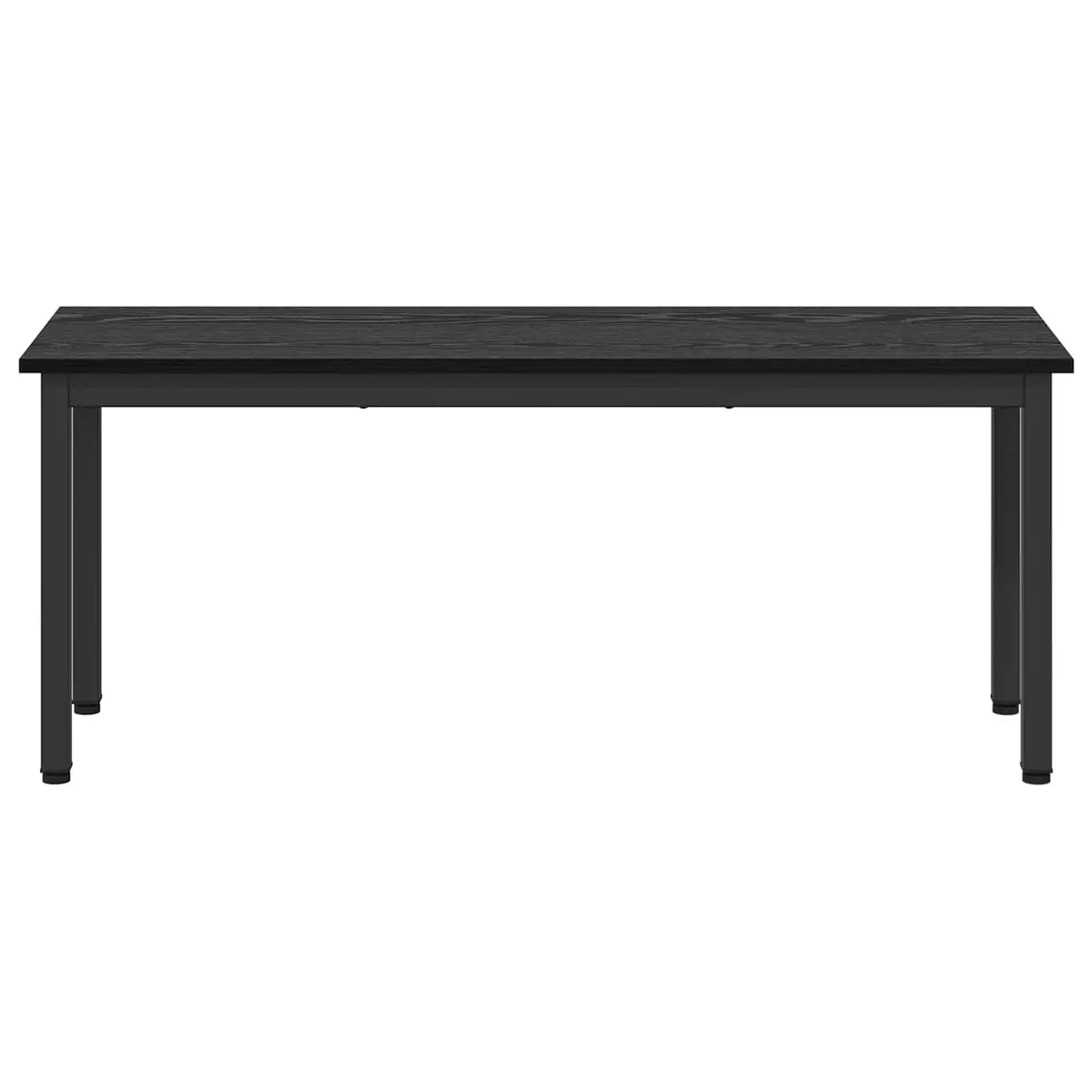 Dining Bench Engineered Wood Rectangle Black Modern