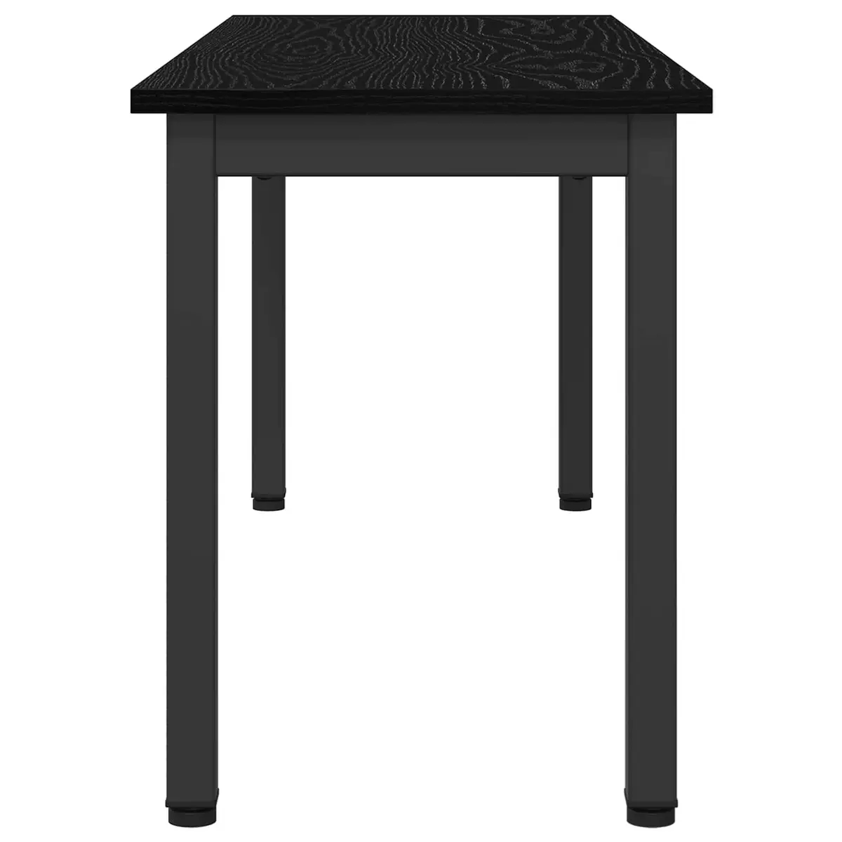 Dining Bench Engineered Wood Rectangle Black Modern
