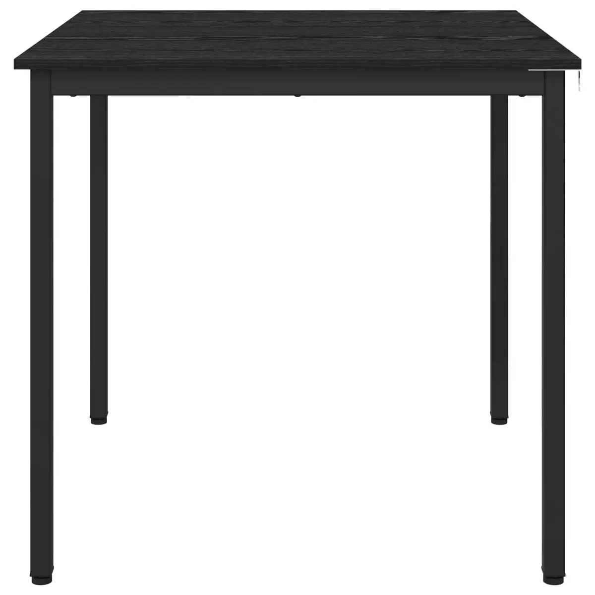 Dining Table Engineered Wood Surface Black Metal Frame 80x80x75cm Modern Kitchen Furniture