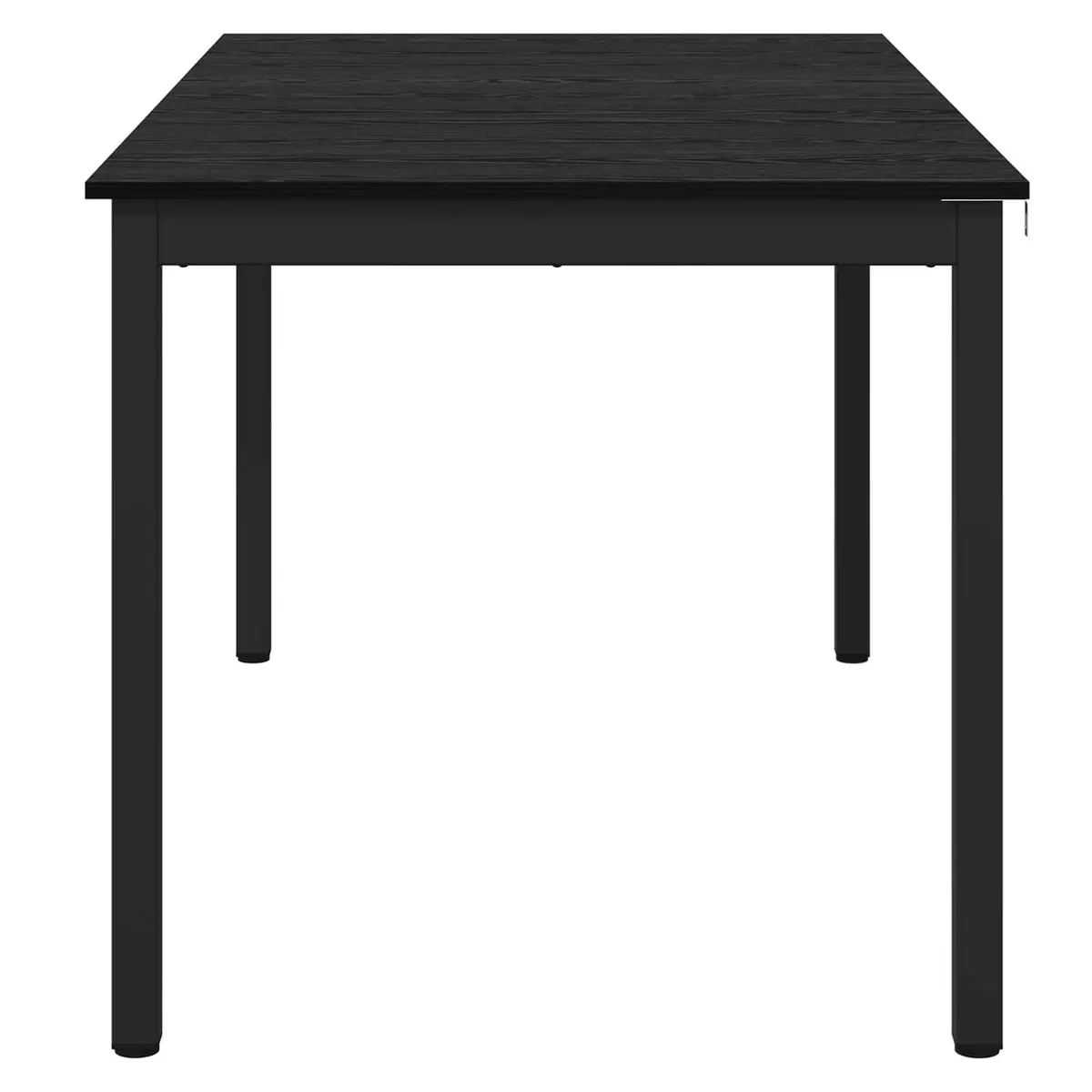 Dining Table Engineered Wood Surface 140x80x75cm Rectangular Black Metal Frame