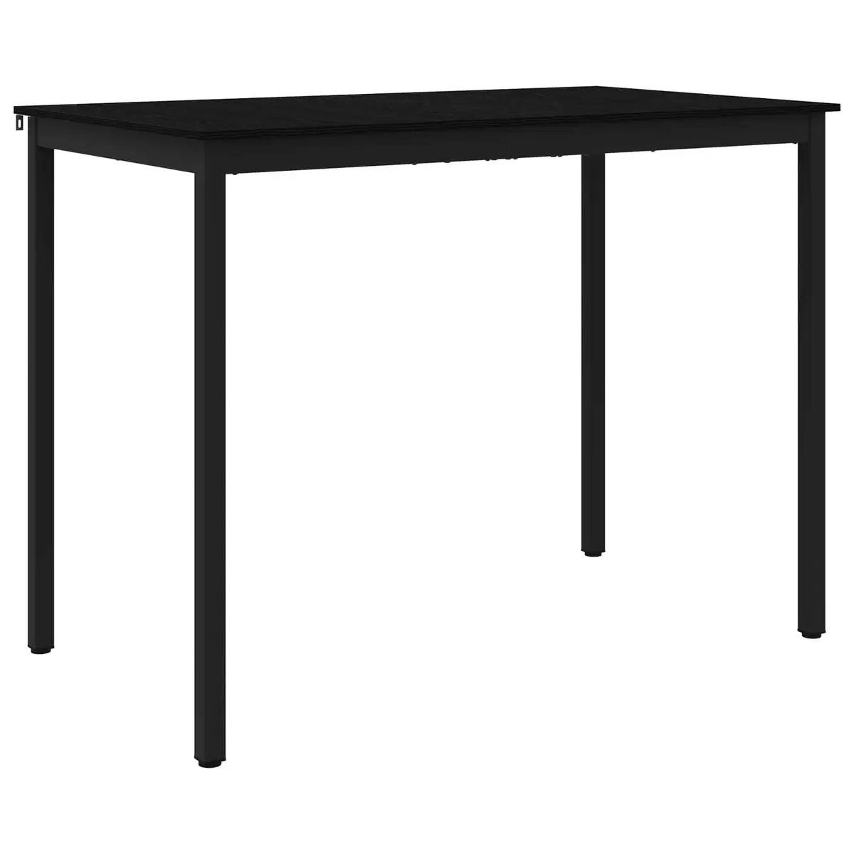 Standing Bar Table Rectangular Engineered Wood Solid Metal Black