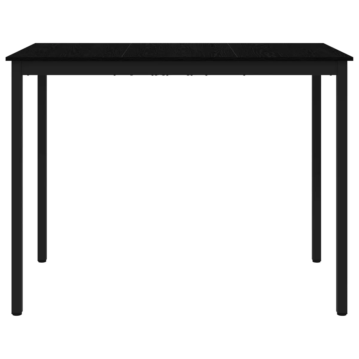 Standing Bar Table Rectangular Engineered Wood Solid Metal Black