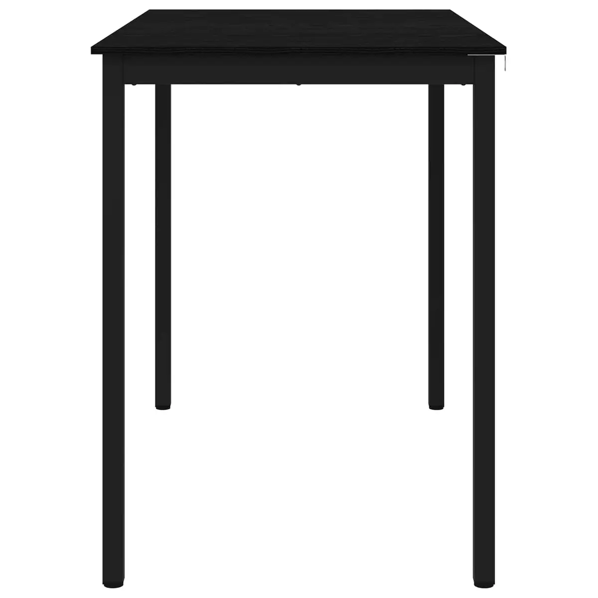 Standing Bar Table Rectangular Engineered Wood Solid Metal Black