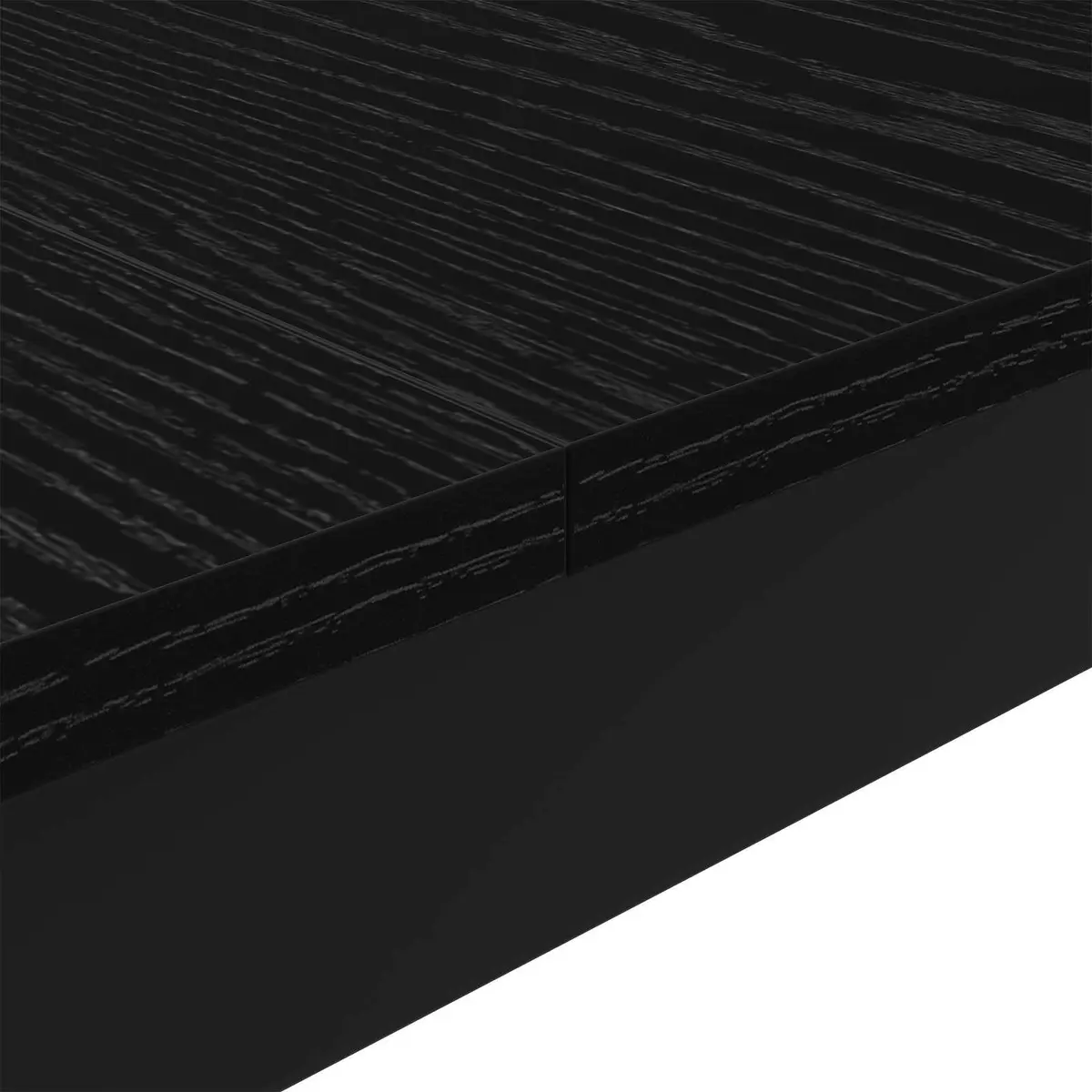 Standing Bar Table Rectangular Engineered Wood Solid Metal Black