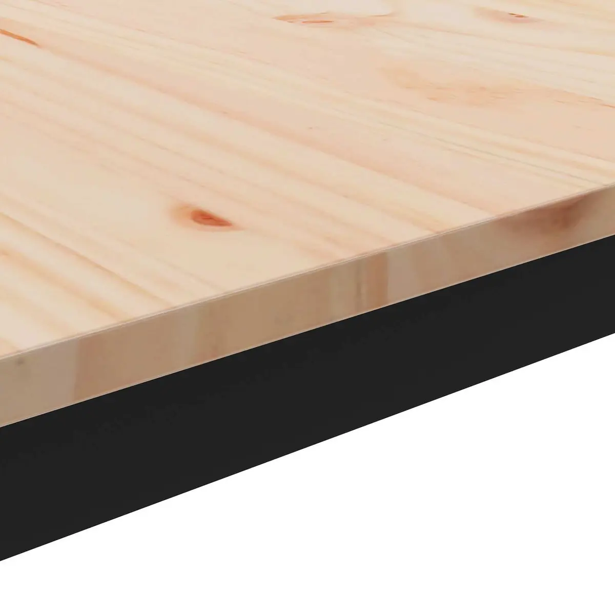 Coffee Table Solid Pine Wood Top Metal Legs 40 x 40 x 36 cm Brown