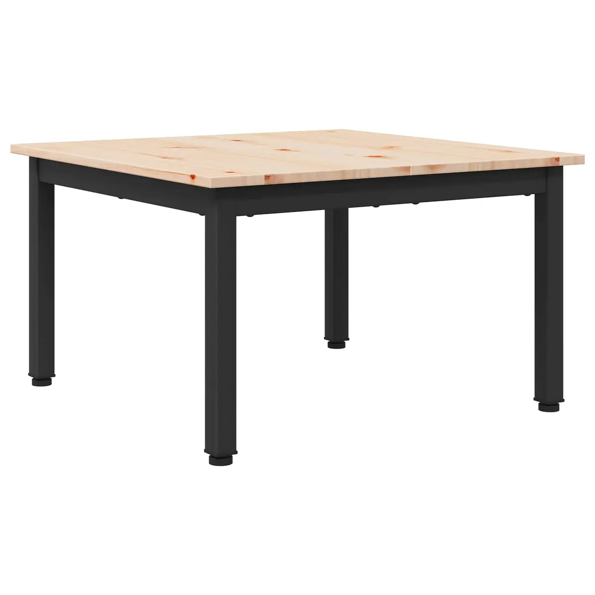 Solid Pine Wood Coffee Table Brown Square 60cm x 60cm x 36cm