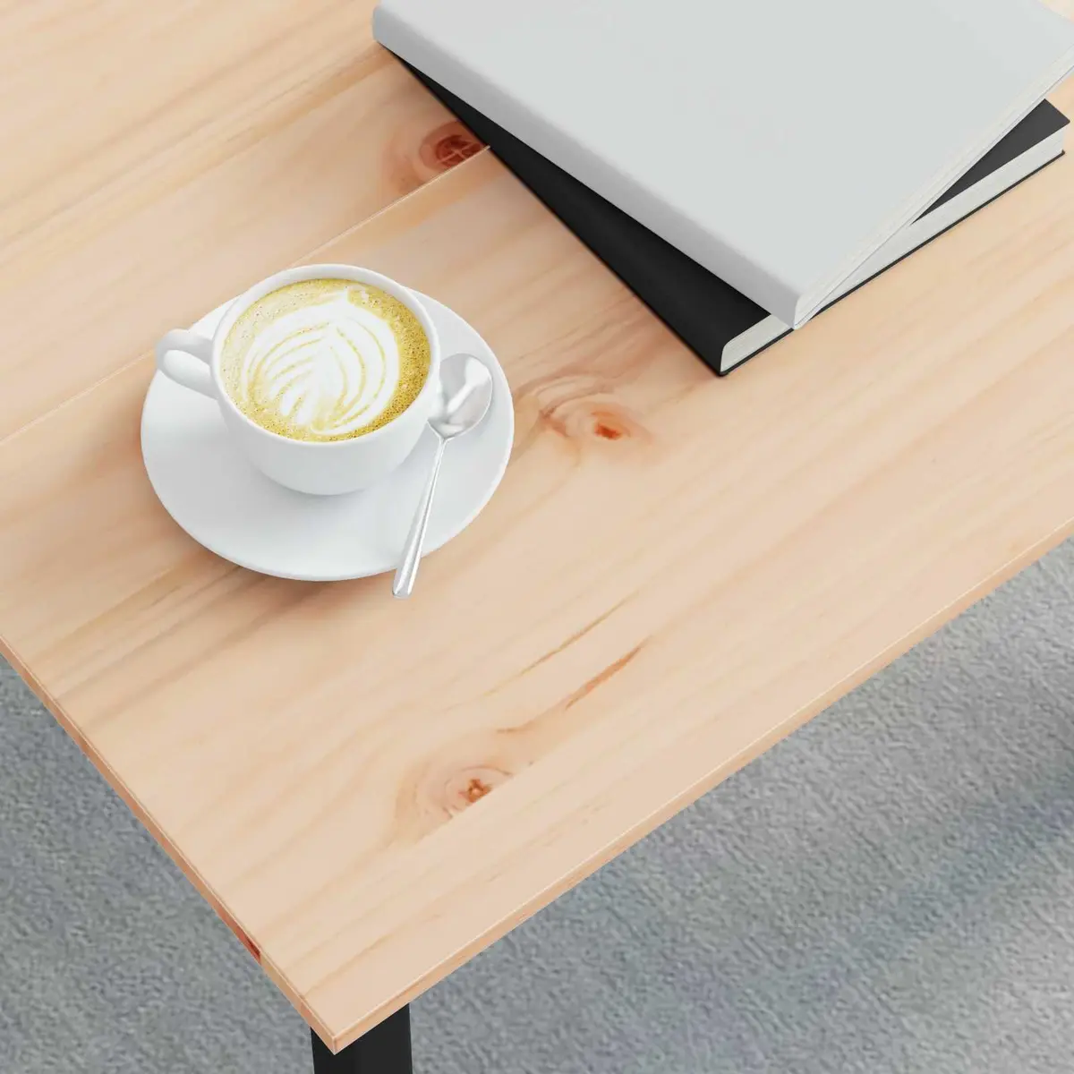 Solid Pine Wood Coffee Table Brown Square 60cm x 60cm x 36cm