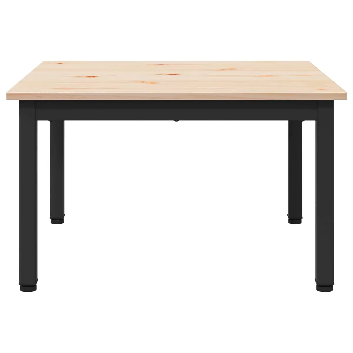 Solid Pine Wood Coffee Table Brown Square 60cm x 60cm x 36cm