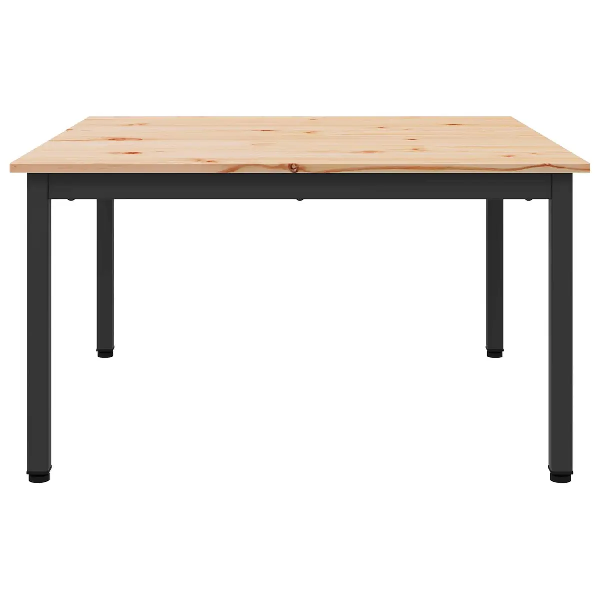 Coffee Table Solid Pine Wood Brown 80x80x45cm