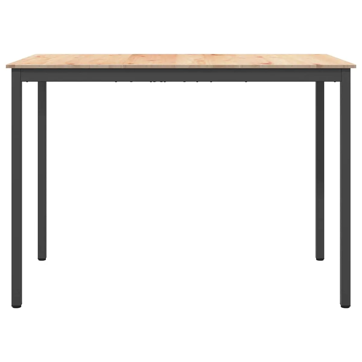Bar Table Kitchen Dining Room Furniture Metal Legs Solid Pine Wood Surface 150x80x105cm