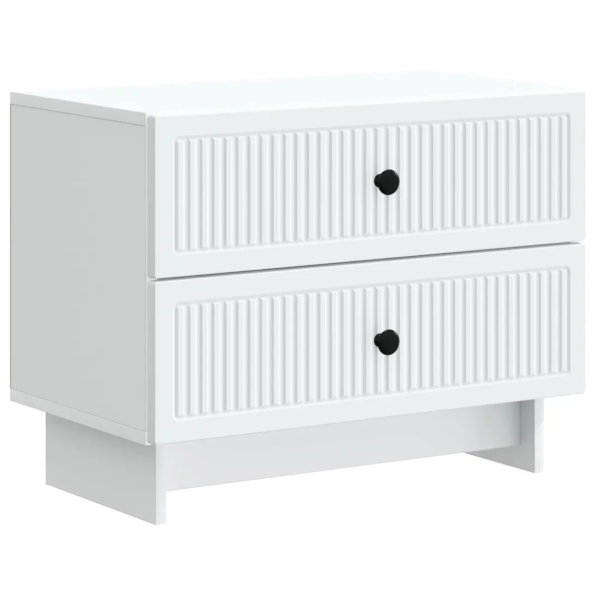 Bedside Cabinet Engineered Wood 62 x 34.5 x 47.5 cm White Vintage Modern Storage Table