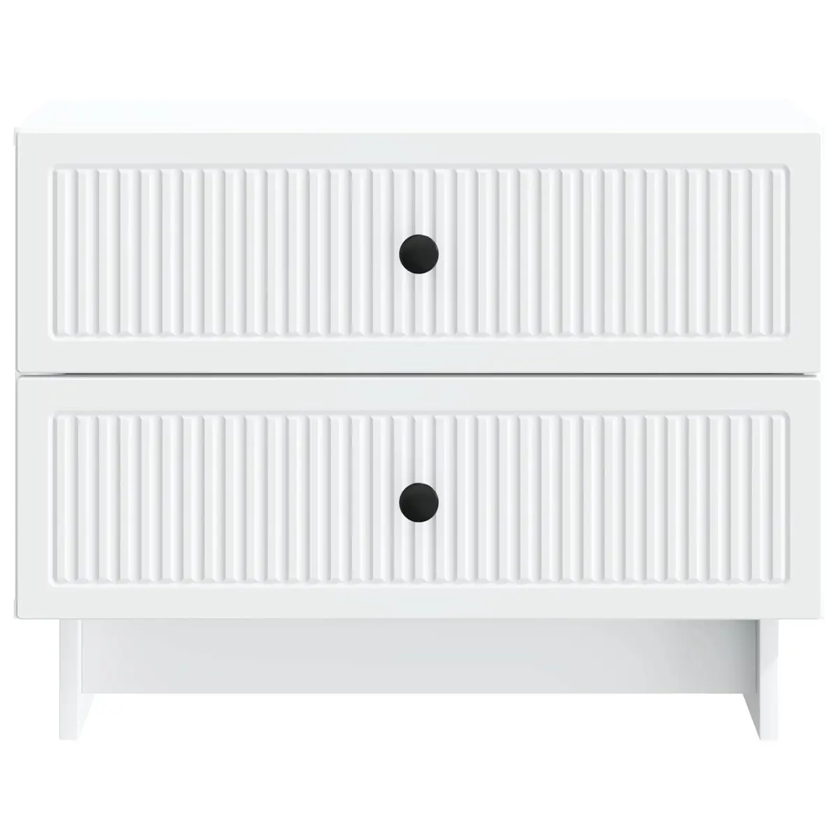 Bedside Cabinet Engineered Wood 62 x 34.5 x 47.5 cm White Vintage Modern Storage Table