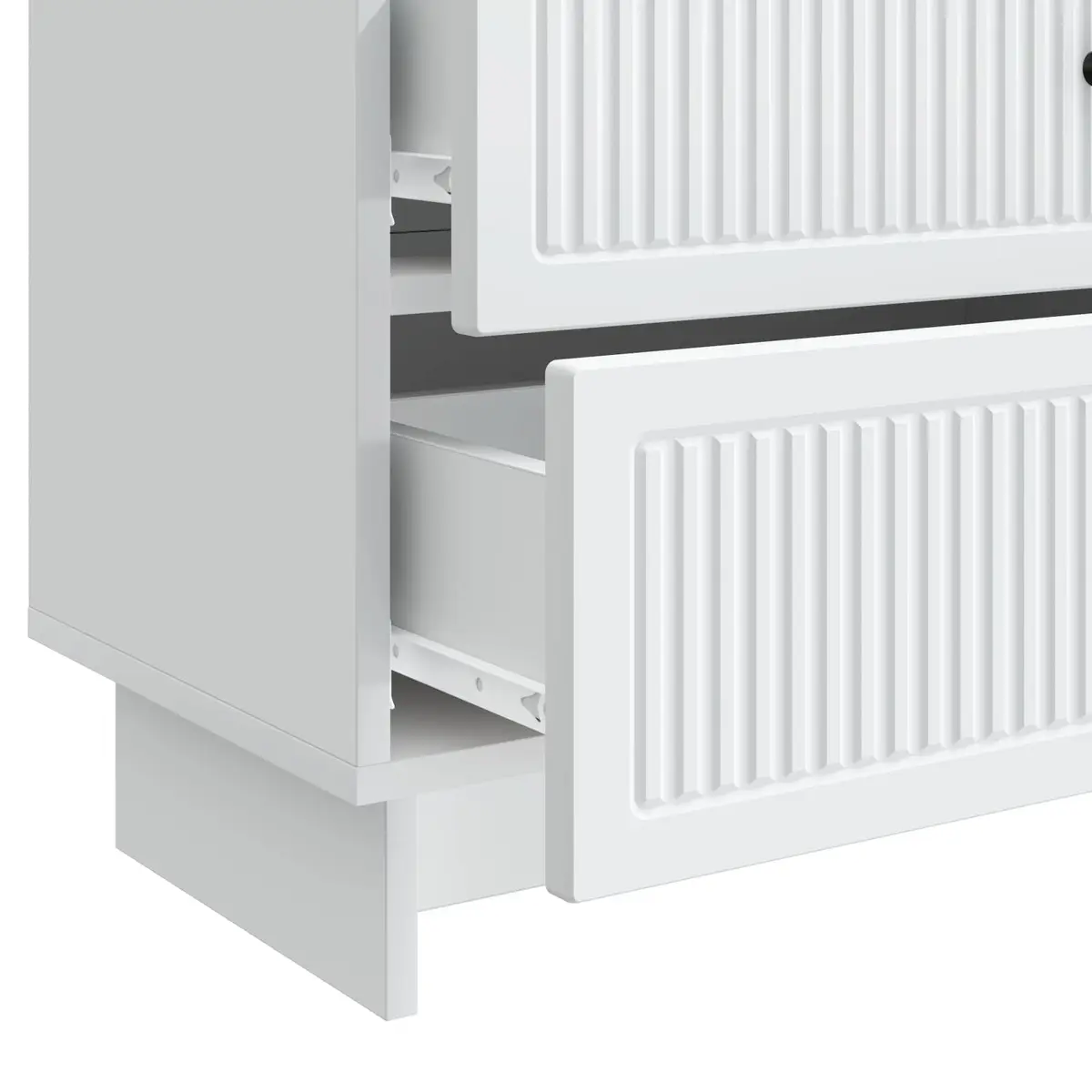 Bedside Cabinet Engineered Wood 62 x 34.5 x 47.5 cm White Vintage Modern Storage Table