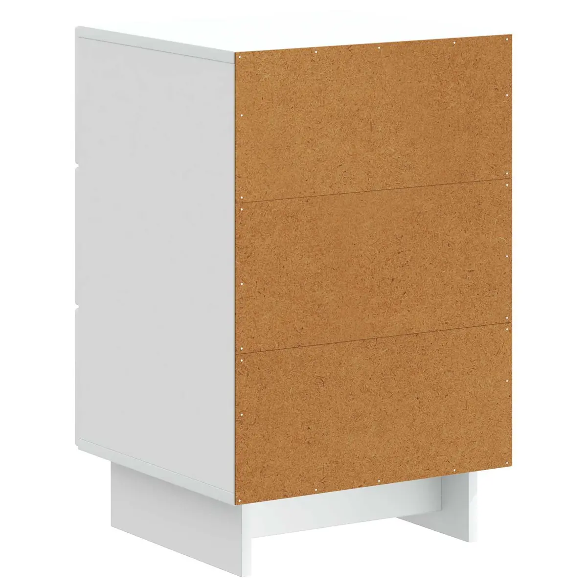 Bedside Cabinet Engineered Wood 43x41x66.5cm White Bedroom Storage Drawers
