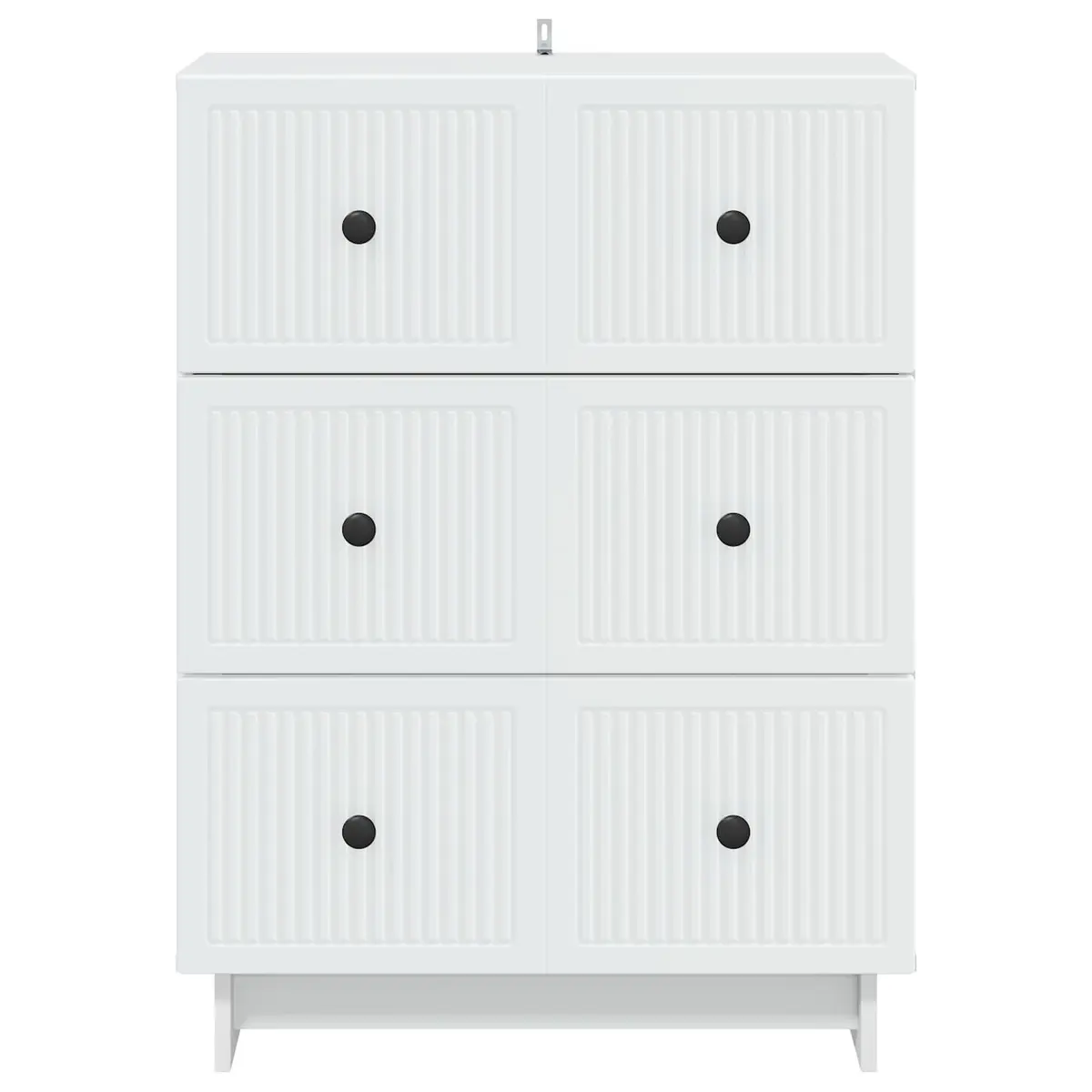 Drawer Cabinet White Storage 66 x 34.5 x 90 cm Engineered Wood Modern Vintage