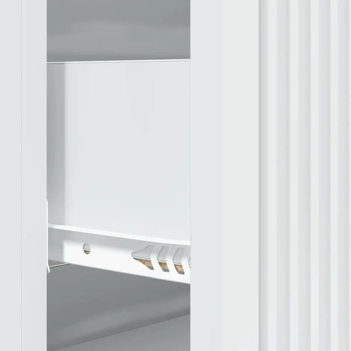 Drawer Cabinet White Storage 66 x 34.5 x 90 cm Engineered Wood Modern Vintage