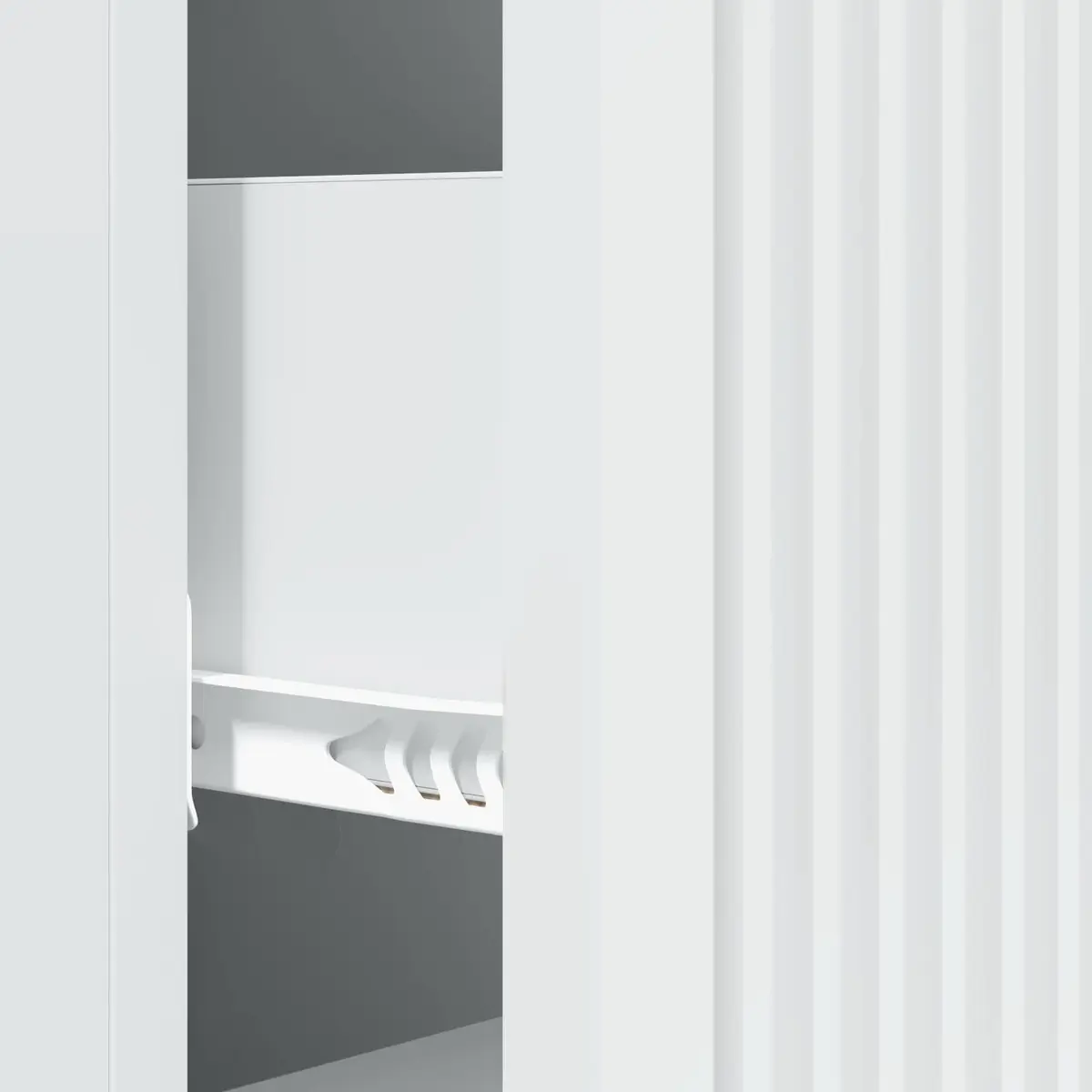 Storage Cabinet Engineered Wood Vintage Style White 33 x 34.5 x 90 cm