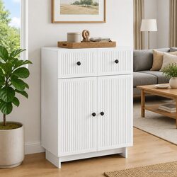 Versatile White Sideboard 66x34.5x90cm for Any Room