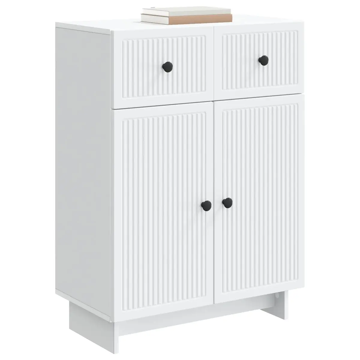 Sideboard Engineered Wood 66x34.5x90cm White Storage Cabinet Furniture Living