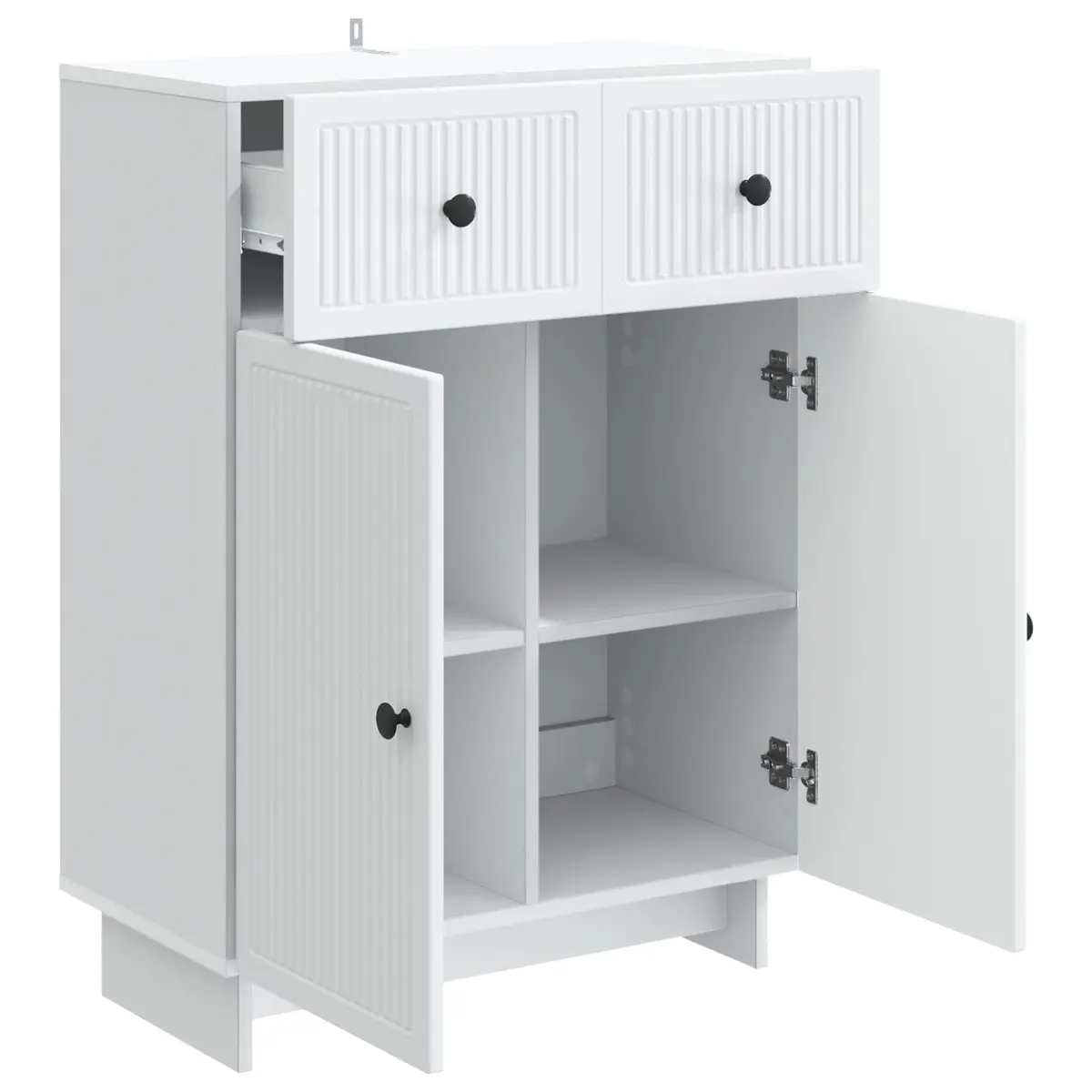 Sideboard Engineered Wood 66x34.5x90cm White Storage Cabinet Furniture Living