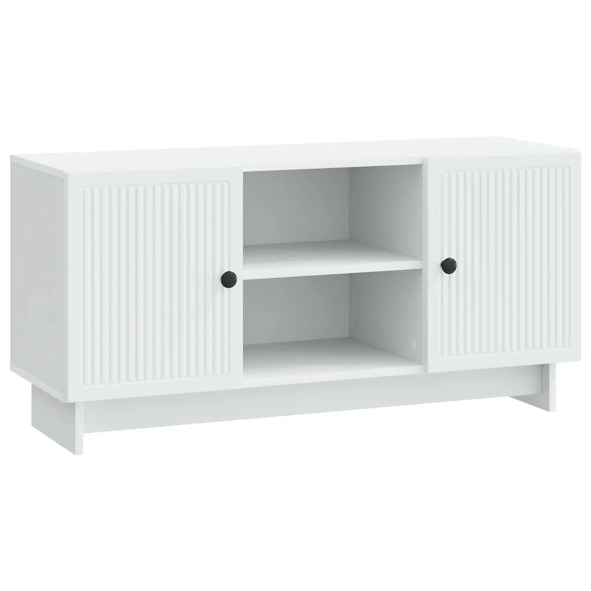 TV Cabinet 102 x 34.5 x 50 cm White Storage Unit Living Room Entertainment