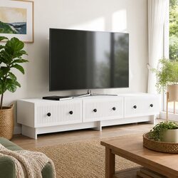 Versatile White TV Cabinet to Fit Your Home Needs