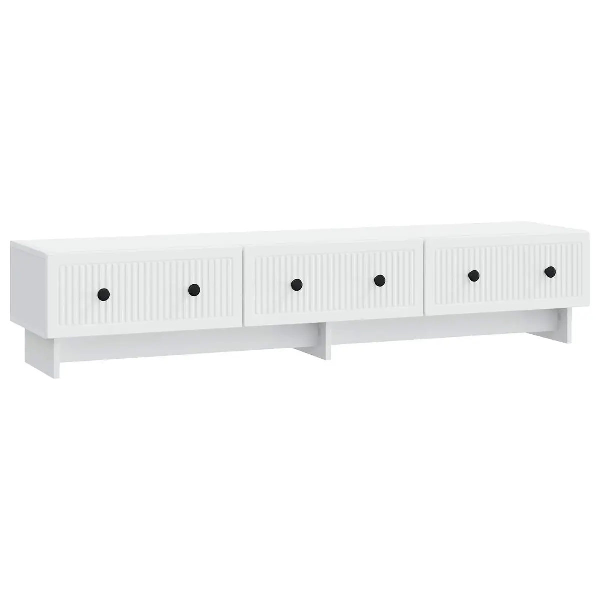 TV Cabinet with Drawer White 147 x 34.5 x 30 cm Engineered Wood Lowboard Unit