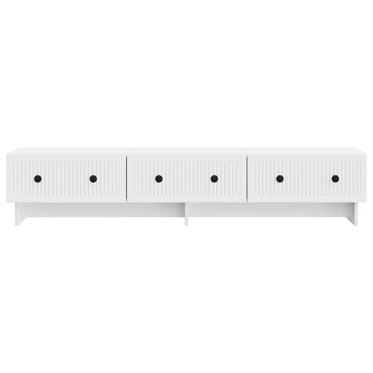 TV Cabinet with Drawer White 147 x 34.5 x 30 cm Engineered Wood Lowboard Unit