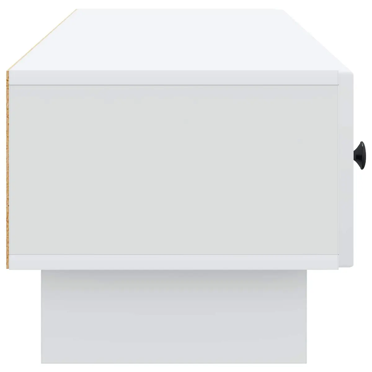 TV Cabinet with Drawer White 147 x 34.5 x 30 cm Engineered Wood Lowboard Unit
