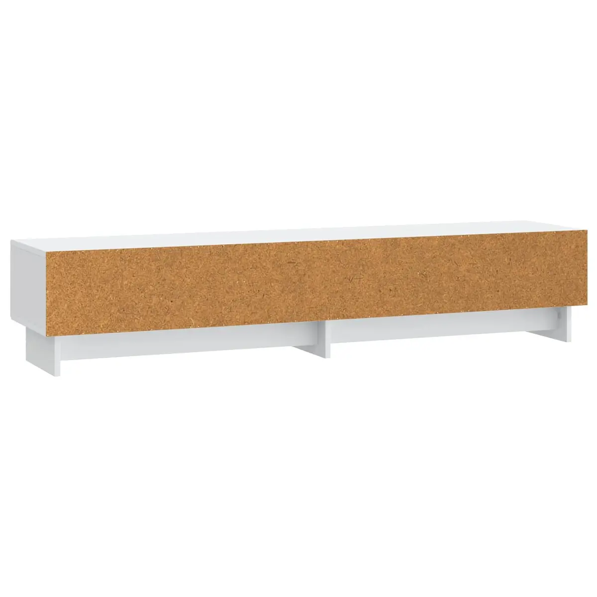 TV Cabinet with Drawer White 147 x 34.5 x 30 cm Engineered Wood Lowboard Unit