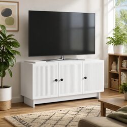 Functional White TV Cabinet for Everyday Use
