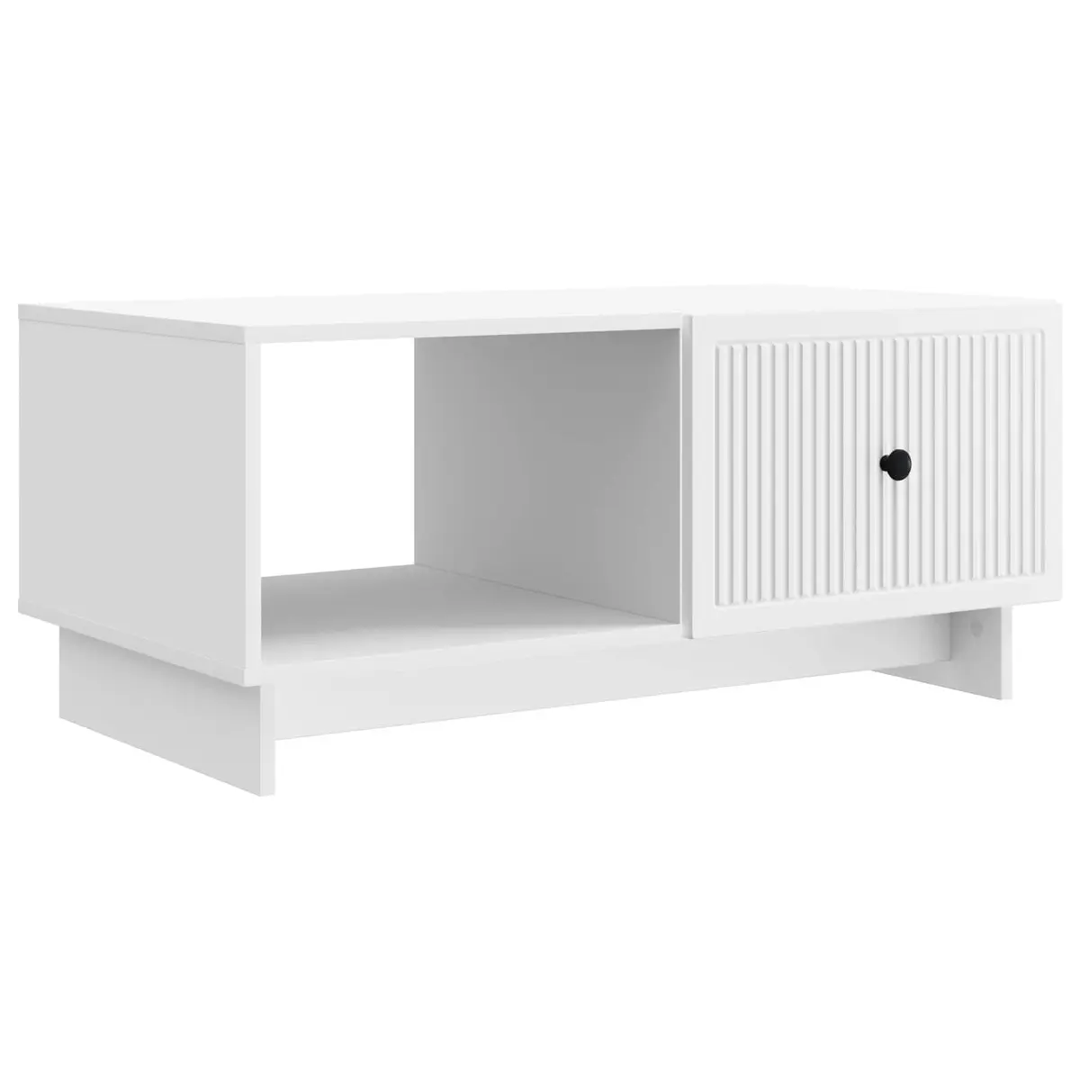 White Coffee Table with Ample Storage