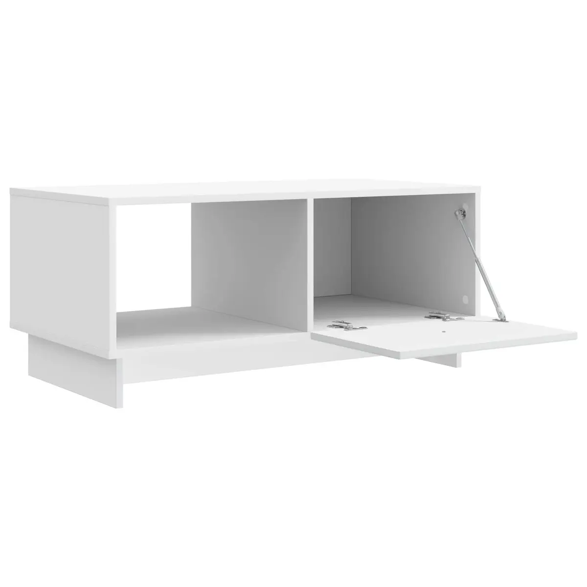 White Coffee Table with Ample Storage