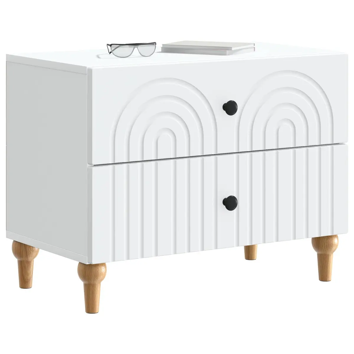 White Bedside Cabinet for Small Spaces