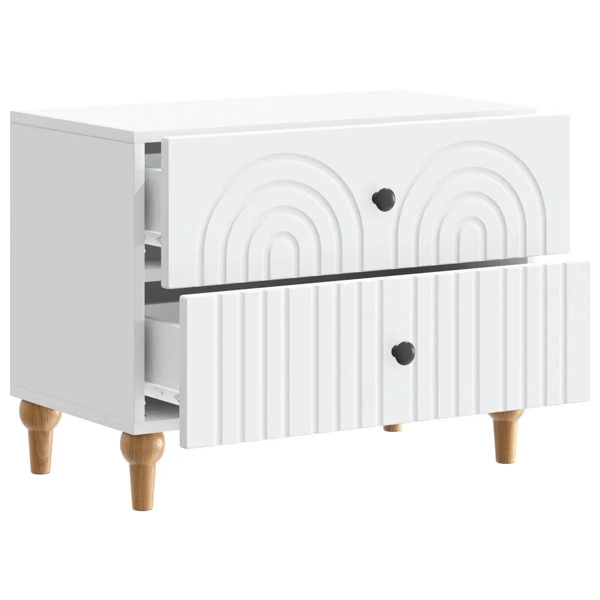 White Bedside Cabinet for Small Spaces