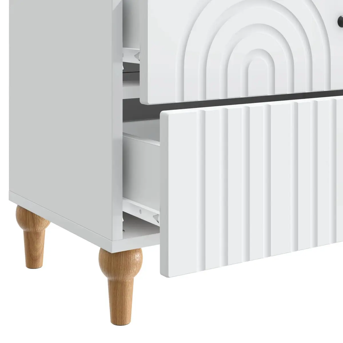 White Bedside Cabinet for Small Spaces