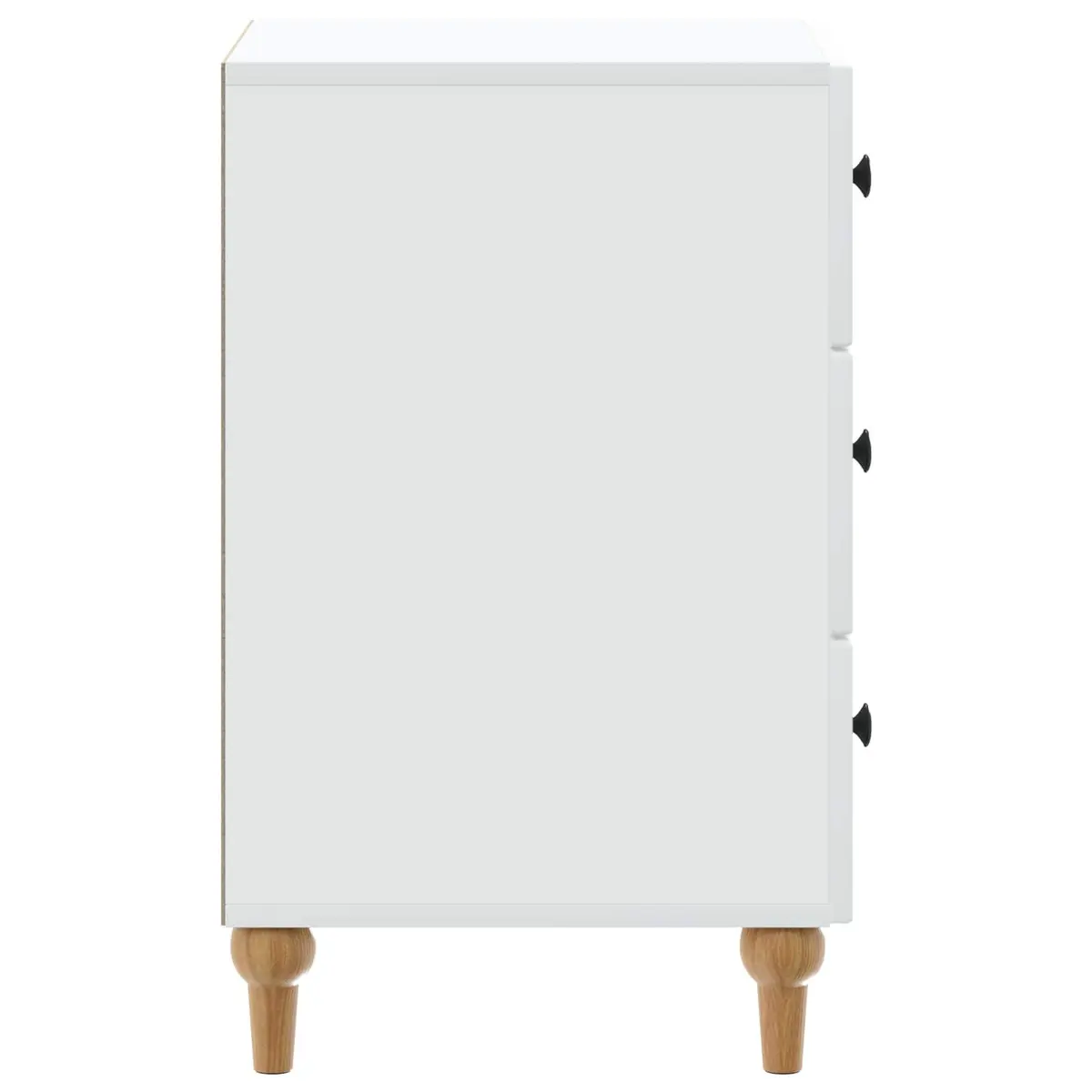 Bedside Cabinet Engineered Wood White Nightstand 43 x 41 x 66.5 cm