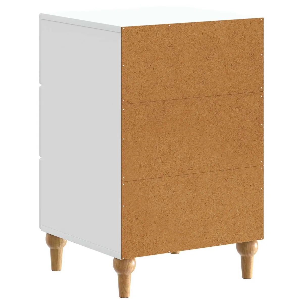 Bedside Cabinet Engineered Wood White Nightstand 43 x 41 x 66.5 cm