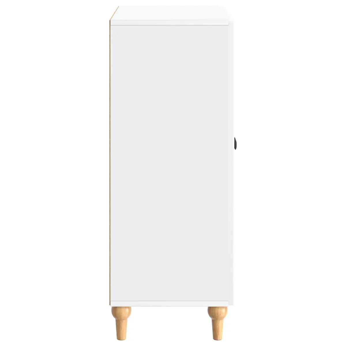 Sideboard Engineered Wood Clean Lines White 66x34.5x90cm Storage Cabinet for Living Dining Room