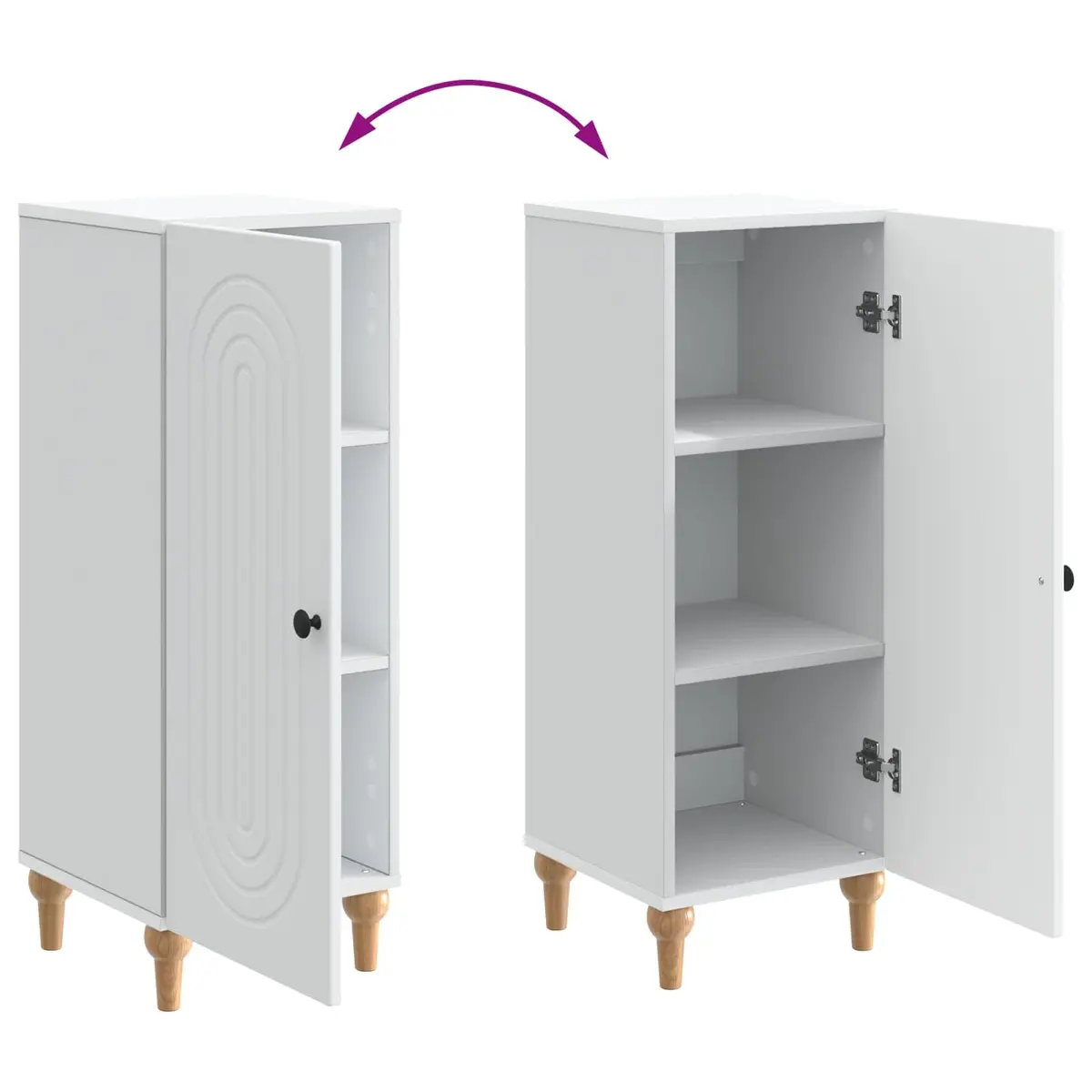 White Sideboard for Dining and Living Areas