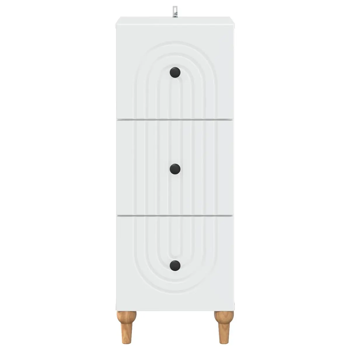Drawer Storage Cabinet White 33 x 34.5 x 90 cm Engineered Wood Furniture