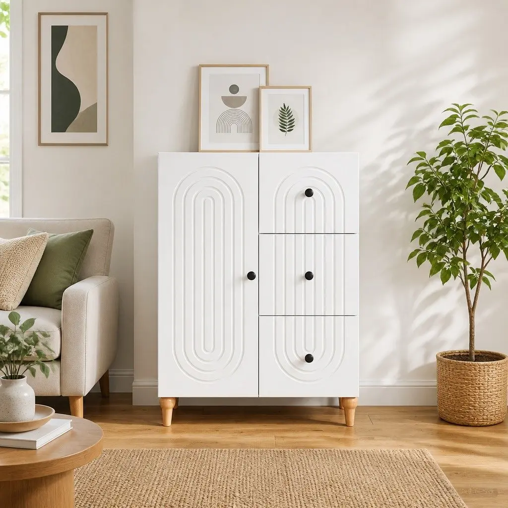 White Sideboard Cabinet for Home Organization